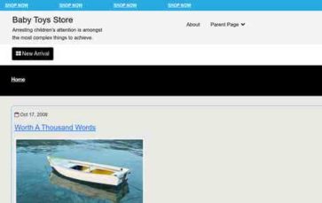 Baby Toys Store (screenshot desktop)