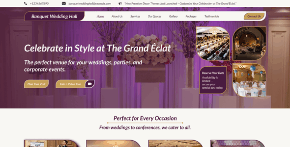 Banquet Wedding Hall (WordPress)