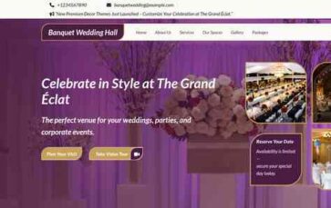 Banquet Wedding Hall (screenshot desktop)