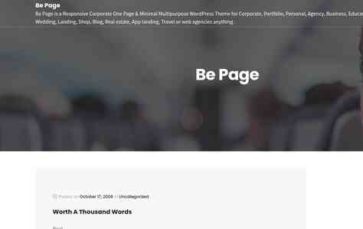 Be Page (screenshot desktop)
