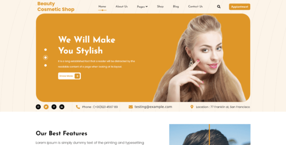Beauty Cosmetic Shop (WordPress)