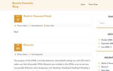 Beauty Cosmetic Shop (screenshot desktop)