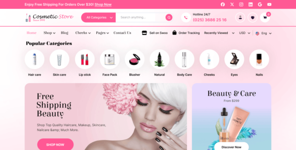 Beauty Cosmetic Store (WordPress)