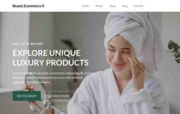 Beauty Ecommerce X (screenshot desktop)