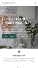 Beauty Ecommerce X (screenshot mobile)