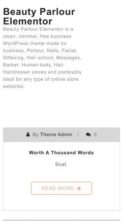 Beauty Parlour Elementor (screenshot mobile)