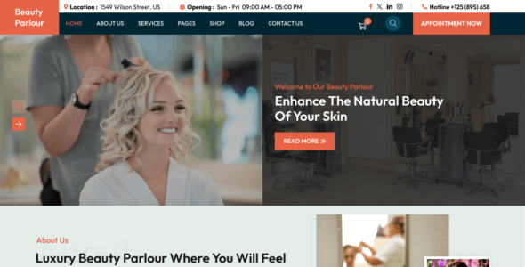 Beauty Parlour Salon (WordPress)