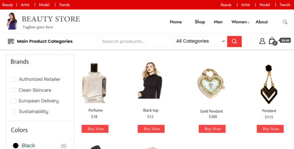 Beauty Shop (WordPress)