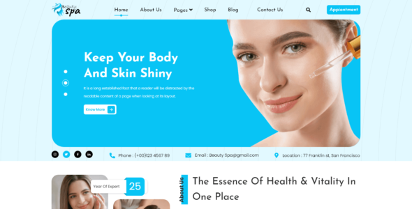 Beauty Spa Elementor (WordPress)