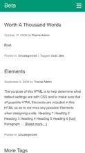 Beta (ThemeHall) - (screenshot mobile)