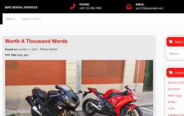 Bike Rental Services (screenshot desktop)