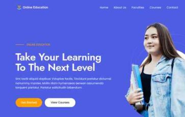Blockskit Online Education (screenshot desktop)