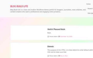 Blog Build Lite (screenshot desktop)