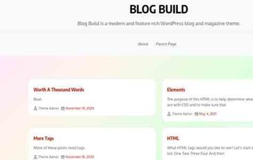 Blog Build (screenshot desktop)
