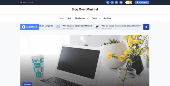 Blog Over Minimal (WordPress)