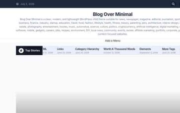 Blog Over Minimal (screenshot desktop)