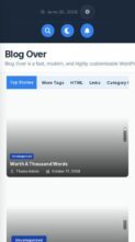 Blog Over (screenshot mobile)
