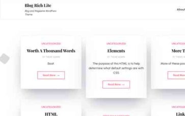 Blog Rich Lite (screenshot desktop)