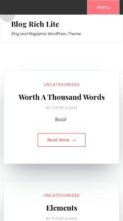 Blog Rich Lite (screenshot mobile)