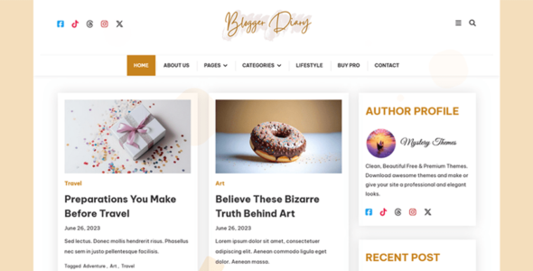 Blogger Diary (WordPress)