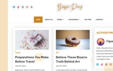 Blogger Diary (screenshot desktop)
