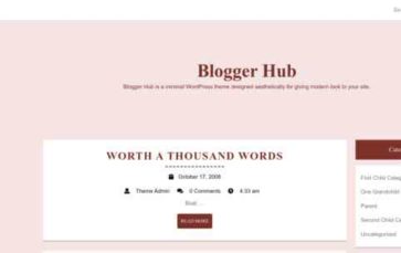 Blogger Hub (screenshot desktop)