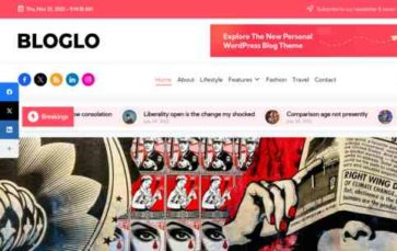 Bloglo (screenshot desktop)