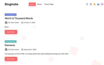 Blogmate (screenshot desktop)