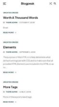 Blogpeak (screenshot mobile)