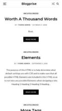 Blogprise (screenshot mobile)
