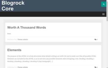 Blogrock Core (screenshot desktop)