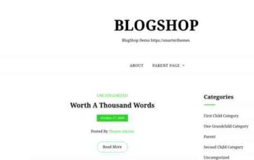 Blogshop (screenshot desktop)