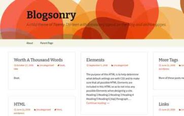 Blogsonry (screenshot desktop)