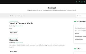 BlogStart (screenshot desktop)