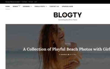 Blogty (screenshot desktop)