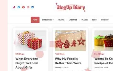 Blogup Diary (screenshot desktop)