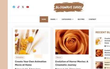 Blogwave Diary (screenshot desktop)