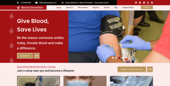 Blood Donation Campaign (WordPress)