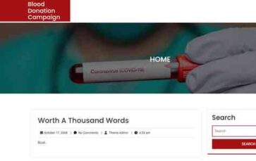 Blood Donation Campaign (screenshot desktop)