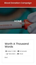Blood Donation Campaign (screenshot mobile)