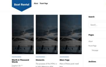 Boat Rental (screenshot desktop)