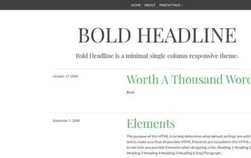 Bold Headline (screenshot desktop)