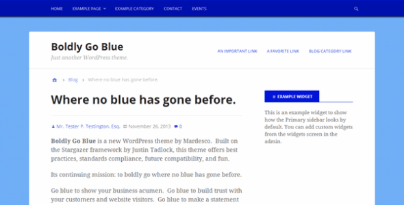 Boldly Go Blue (WordPress)