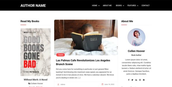 Book Author Blog (WordPress)
