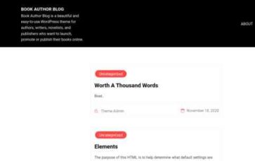 Book Author Blog (screenshot desktop)