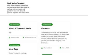 Book Author Template (screenshot desktop)