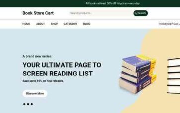 Book Store Cart (screenshot desktop)