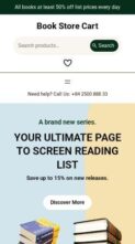 Book Store Cart (screenshot mobile)