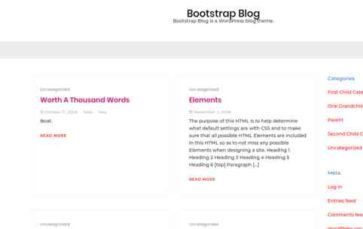 Bootstrap Blog (screenshot desktop)