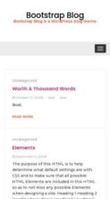 Bootstrap Blog (screenshot mobile)